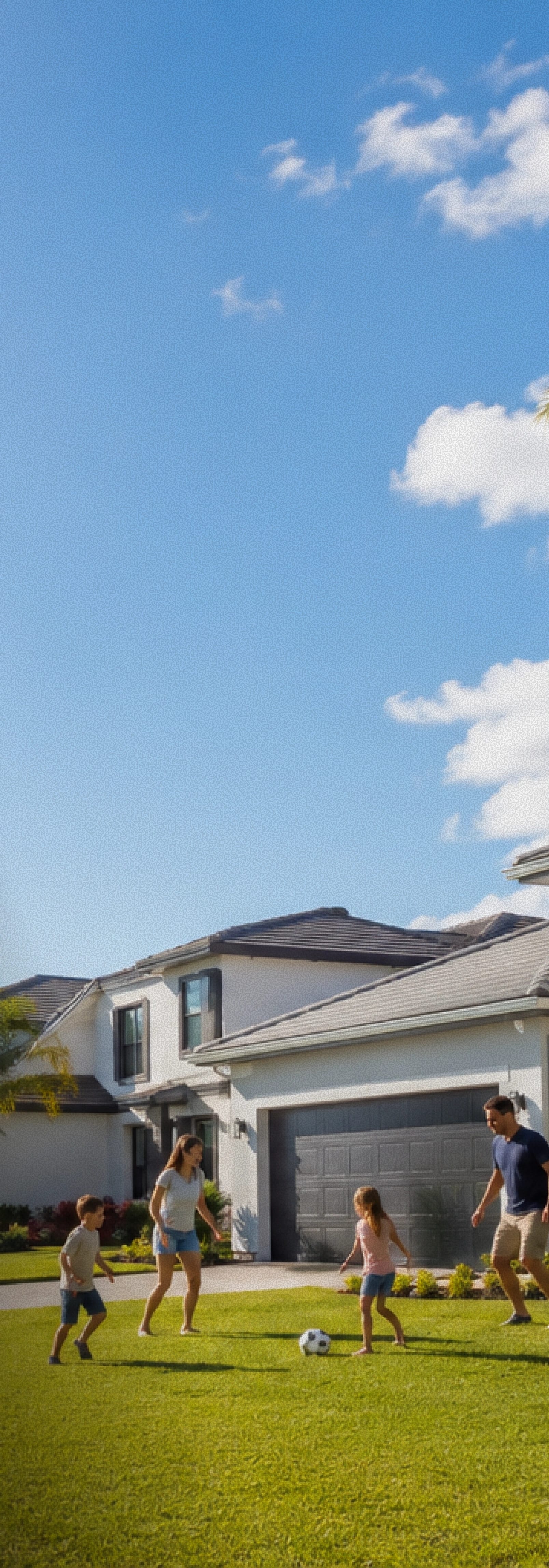 Beautiful house in Florida representing real estate services (mobile view)